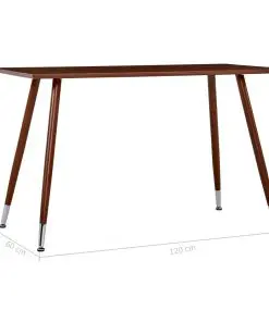 vidaXL Dining Table Brown 120x60x74 cm MDF