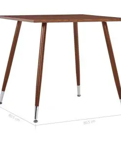 vidaXL Dining Table Brown 80.5×80.5×73 cm MDF