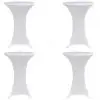 vidaXL Standing Table Cover Ø80 cm White Stretch 4 pcs