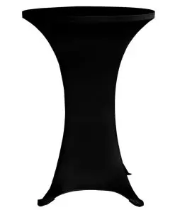 vidaXL Standing Table Cover Ø60 cm Black Stretch 4 pcs