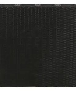 vidaXL Garden Planter with 4 Pots 2 pcs Poly Rattan Black