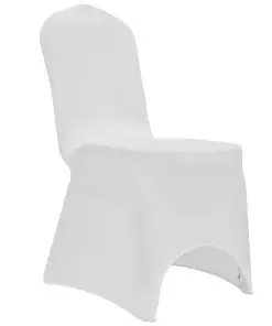 vidaXL Chair Cover Stretch White 12 pcs
