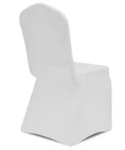 vidaXL Chair Cover Stretch White 12 pcs