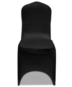 vidaXL Chair Cover Stretch Black 12 pcs