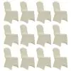 vidaXL Chair Cover Stretch Cream 12 pcs