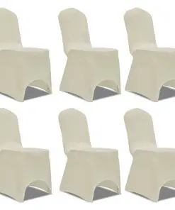 vidaXL Chair Cover Stretch Cream 12 pcs