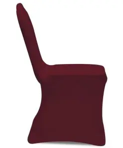 vidaXL Chair Cover Stretch Burgundy 12 pcs
