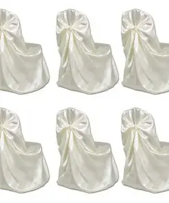 vidaXL Chair Cover for Wedding Banquet 12 pcs Cream
