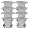 vidaXL Round Sofa Legs 8 pcs Chrome 60 mm vidaXL Round Sofa Legs 8 pcs Chrome 60 mm