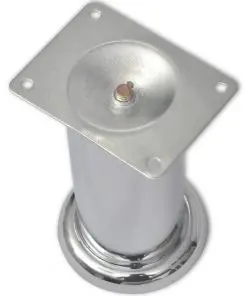 vidaXL Round Sofa Legs 8 pcs Chrome 120 mm