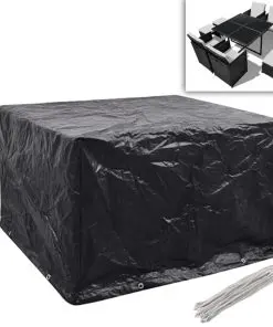 vidaXL Garden Furniture Covers 2 pcs 4 Person Poly Rattan Set 8 Eyelets 113x113cm