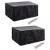 vidaXL Garden Furniture Covers 2 pcs 6 Person Poly Rattan Set 10 Eyelets 240x140cm