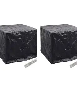 vidaXL Garden Water Tank Covers 2 pcs 8 Eyelets 116x100x120 cm