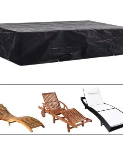 vidaXL Garden Sunlounger Cover 2 pcs 8 Eyelets 218x77x55 cm