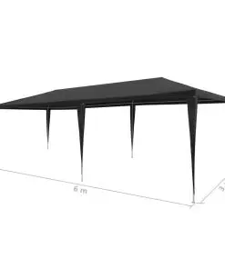 vidaXL Party Tent 3×6 m PE Anthracite