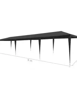 vidaXL Party Tent 3×9 m PE Anthracite