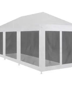 vidaXL Party Tent with 8 Mesh Sidewalls 9×3 m