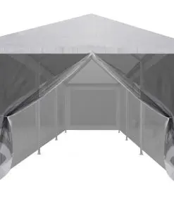 vidaXL Party Tent with 8 Mesh Sidewalls 9×3 m