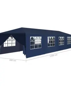 vidaXL Garden Marquee 3×12 m Blue