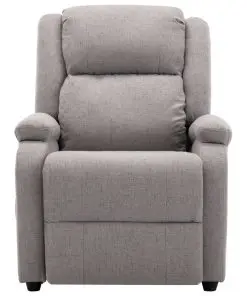 vidaXL Massage Recliner Light Grey Fabric