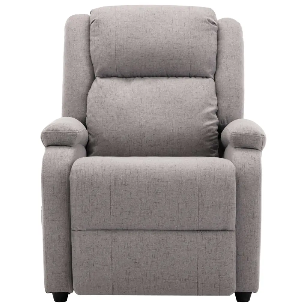 vidaXL Massage Recliner Light Grey Fabric