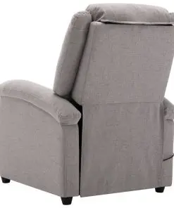 vidaXL Massage Recliner Light Grey Fabric