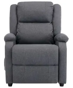vidaXL Massage Recliner Dark Grey Fabric