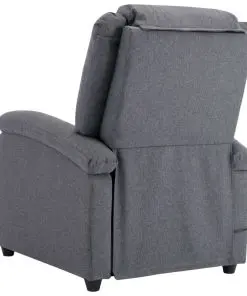 vidaXL Massage Recliner Dark Grey Fabric