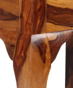 vidaXL Dining Chairs 6 pcs Real Leather and Solid Sheesham Wood