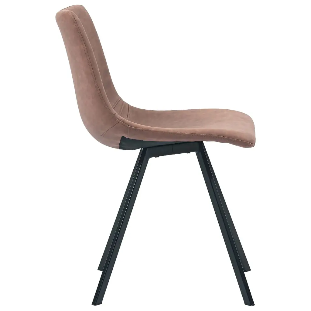 vidaXL Dining Chairs 6 pcs Medium Brown Faux Leather