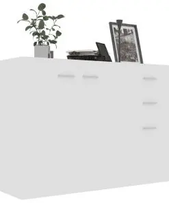 vidaXL Sideboard White 105x30x75 cm Chipboard