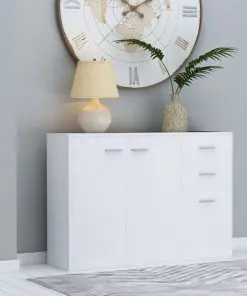 vidaXL Sideboard White 105x30x75 cm Chipboard