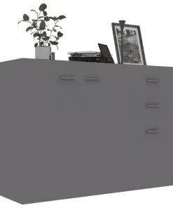vidaXL Sideboard Grey 105x30x75 cm Chipboard