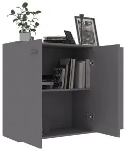 vidaXL Sideboard Grey 105x30x75 cm Chipboard