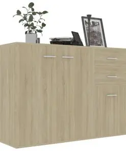 vidaXL Sideboard Sonoma Oak 105x30x75 cm Chipboard