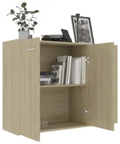 vidaXL Sideboard Sonoma Oak 105x30x75 cm Chipboard