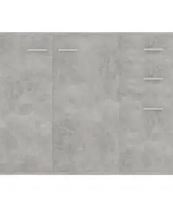 vidaXL Sideboard Concrete Grey 105x30x75 cm Chipboard