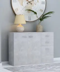vidaXL Sideboard Concrete Grey 105x30x75 cm Chipboard