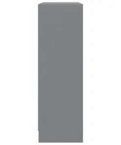 vidaXL Bookshelf Grey 80x24x75 cm Chipboard