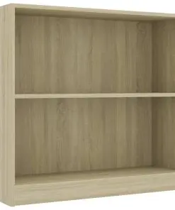 vidaXL Bookshelf Sonoma Oak 80x24x75 cm Chipboard