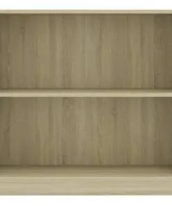 vidaXL Bookshelf Sonoma Oak 80x24x75 cm Chipboard