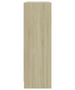 vidaXL Bookshelf Sonoma Oak 80x24x75 cm Chipboard