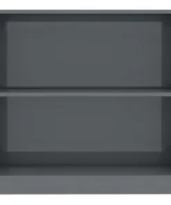 vidaXL Bookshelf High Gloss Grey 80x24x75 cm Chipboard