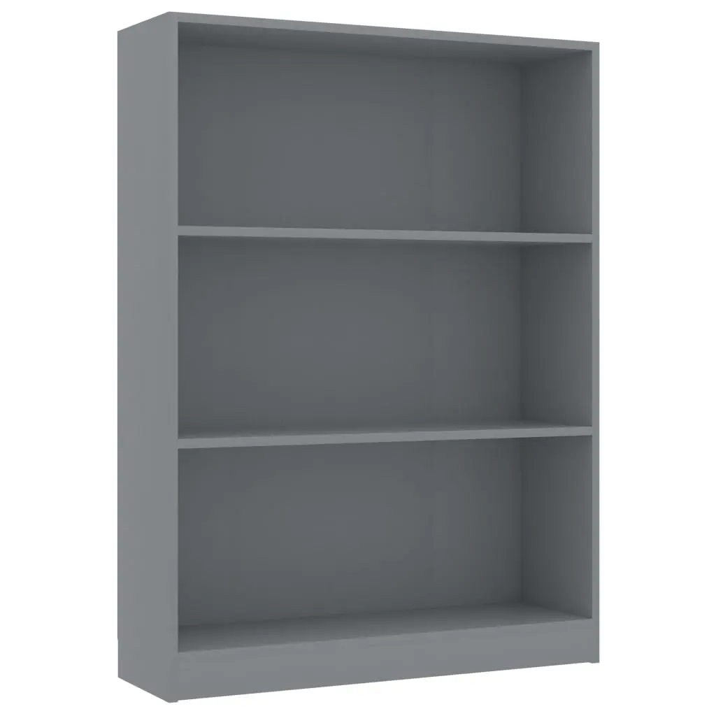 vidaXL Bookshelf Grey 80x24x108 cm Chipboard