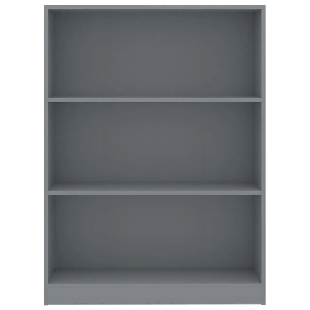 vidaXL Bookshelf Grey 80x24x108 cm Chipboard