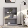 vidaXL Bookshelf Grey 80x24x108 cm Chipboard vidaXL Bookshelf Grey 80x24x108 cm Chipboard