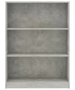vidaXL Bookshelf Concrete Grey 80x24x108 cm Chipboard