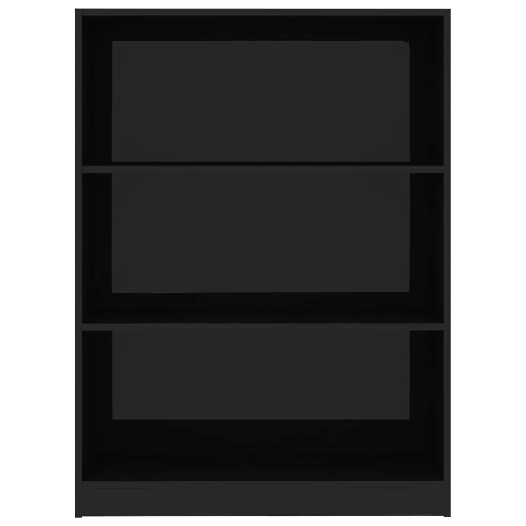 vidaXL Bookshelf High Gloss Black 80x24x108 cm Chipboard