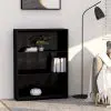 vidaXL Bookshelf High Gloss Black 80x24x108 cm Chipboard
