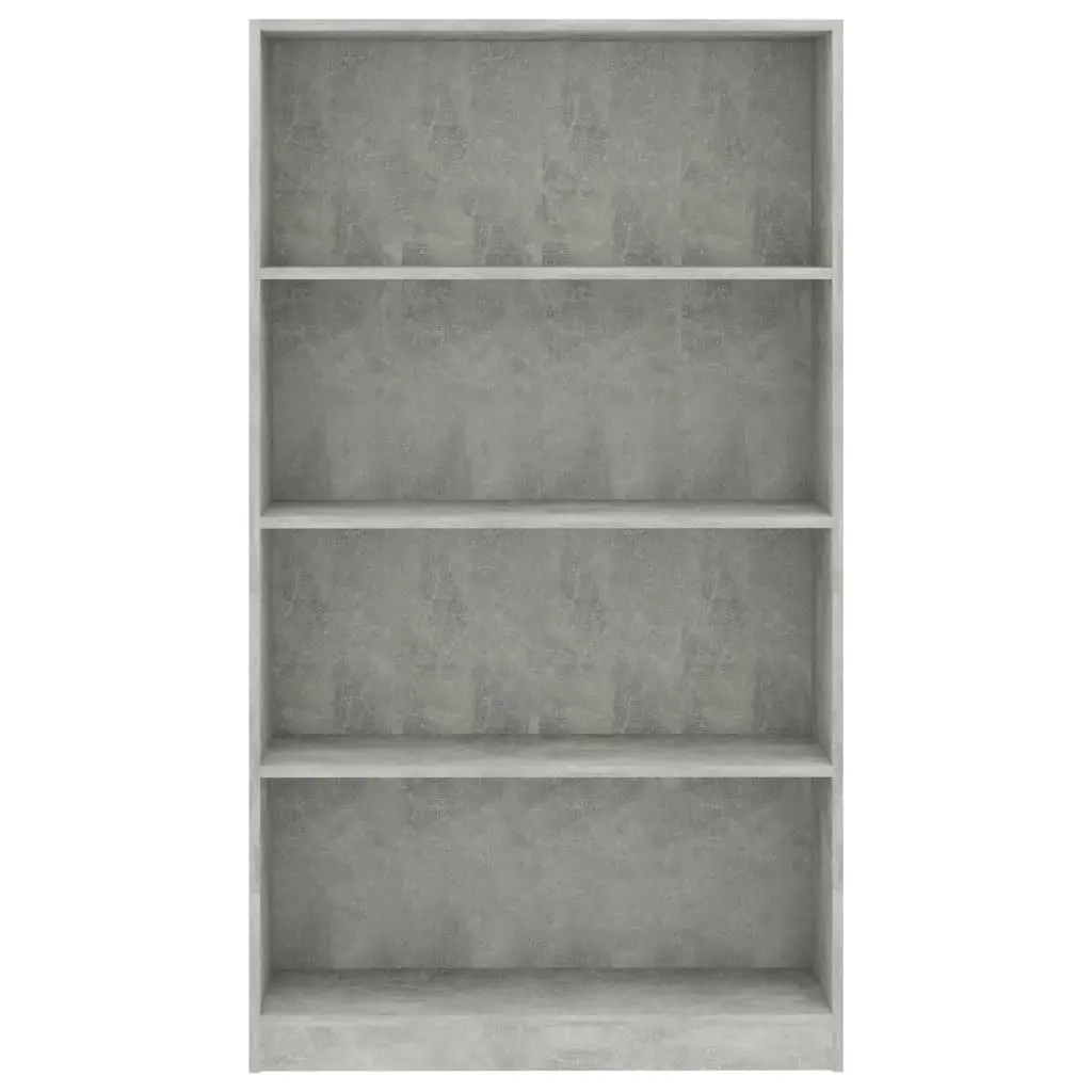 vidaXL 4-Tier Book Cabinet Concrete Grey 80x24x142 cm Chipboard